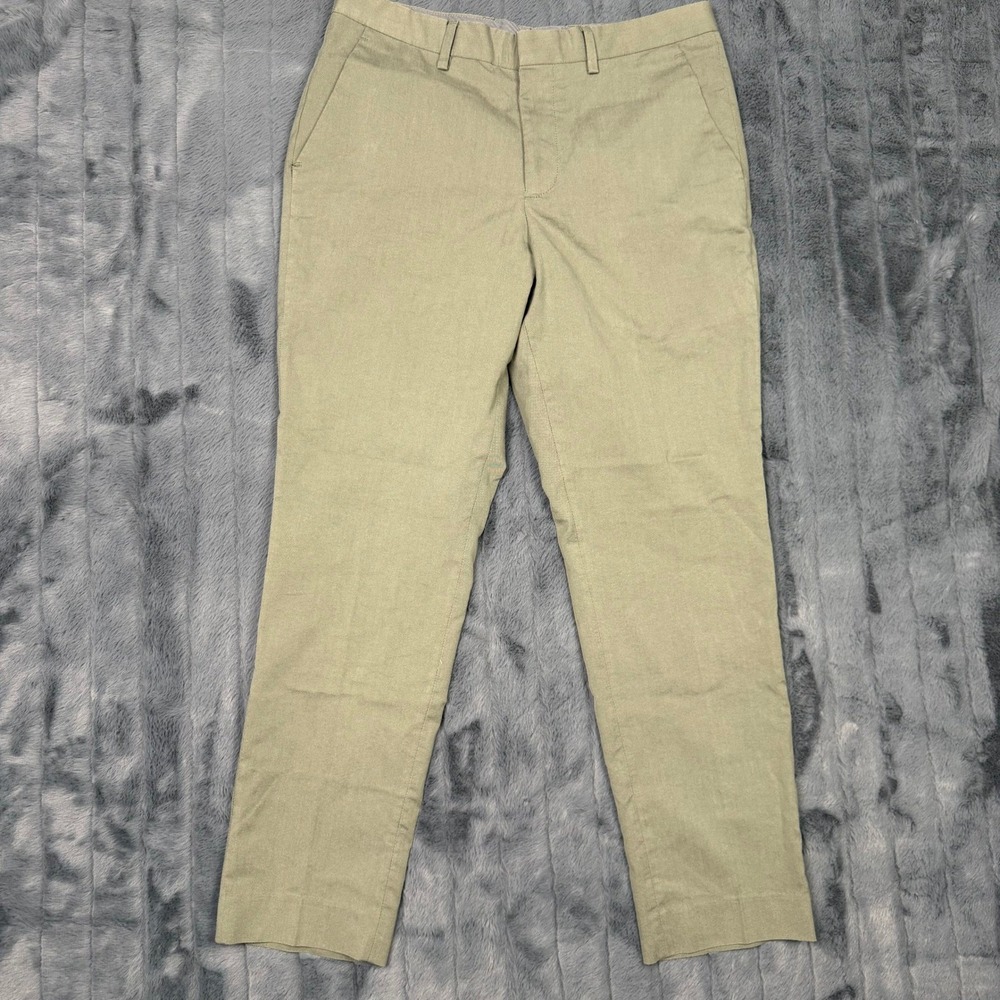 Express Extra Slim Dress Pants Mens 29x30 Olive Green Sage Khaki Flat Front